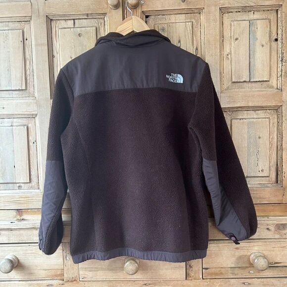 Girl's North Face Large Brown White‎ Fleece Jacket - Picture 6 of 9